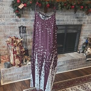 Elegant Purple and White Women's Dress